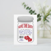 Mason Jar Save the Date Red White Blue (Staand voorkant)
