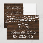 Mason Jar SAVE THE DATE Wedding Briefkaart (Voorkant / Achterkant)