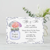Mason Jar Sip en See Boy Invitation Kaart (Staand voorkant)