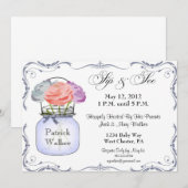 Mason Jar Sip en See Boy Invitation Kaart (Voorkant / Achterkant)