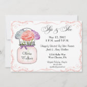 Mason Jar Sip en See Girl Invitation Kaart (Voorkant)