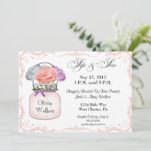 Mason Jar Sip en See Girl Invitation Kaart (Staand voorkant)
