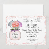 Mason Jar Sip en See Girl Invitation Kaart (Voorkant / Achterkant)