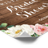 Mason Jar Slingerlichten Bloem Bruidsfeest Sign Poster (Hoek)