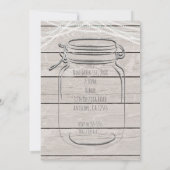 Mason Jar & Slingerlichten Rustieke Uitnodiging (Achterkant)