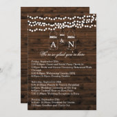 Mason Jar Snoer Licht WEEKEND ITINERARY Kaart (Voorkant / Achterkant)