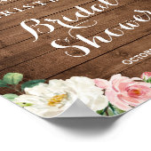 Mason Jar Snoerlampjes Bloem Bruids Bruiloft Bord Poster (Hoek)