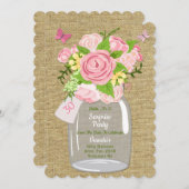 Mason Jar sparen de Uitnodiging van de Datum (Voorkant / Achterkant)