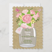 Mason Jar sparen de Uitnodiging van de Datum (Voorkant)