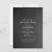 Mason Jar sparen de Uitnodiging van de Datum (Voorkant)