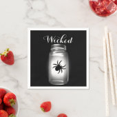 Mason Jar Spider Halloween Napkin Servetten (Insitu)