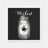 Mason Jar Spider Halloween Napkin Servetten (Voorkant)