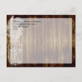 Mason Jar Stamp/Dark Wood Save the Date Aankondigingskaart (Achterkant)