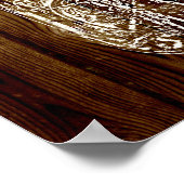 Mason Jar Stamp on Dark Wood Plank Poster (Hoek)