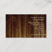 Mason Jar Stamp on Dark Wood Plank Visitekaartje (Achterkant)