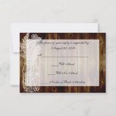 Mason Jar Stamp RSVP op Dark Wood Plank (Achterkant)