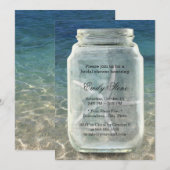 Mason Jar & Starfish Summer Beach Vrijgezellenfees Kaart (Voorkant / Achterkant)