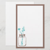 Mason Jar Stationery Briefpapier (Voorkant / Achterkant)