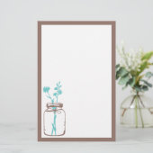 Mason Jar Stationery Briefpapier (Staand voorkant)