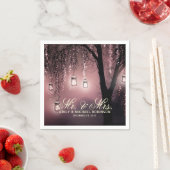 Mason jar string lichten boom rustieke bruiloft servetten (Insitu)