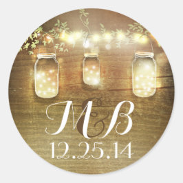 mason jar string lichten bruiloft stickers