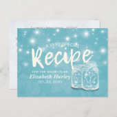 Mason Jar String Light Floral Vrijgezellenfeest Re Uitnodiging Briefkaart (Voorkant / Achterkant)