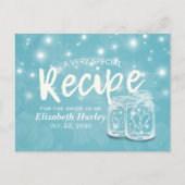 Mason Jar String Light Floral Vrijgezellenfeest Re Uitnodiging Briefkaart (Voorkant)