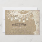 Mason Jar String Light Rustic Vrijgezellenfeest Kaart (Voorkant)