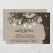 Mason Jar String Light Tree Vrijgezellenfeest Kaart (Voorkant / Achterkant)