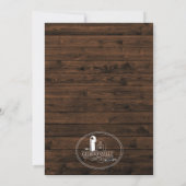 Mason Jar String Light Wedding Invitation Kaart (Achterkant)