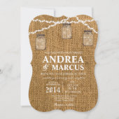 Mason Jar String Lights 5x7 bruiloft uitnodiging (Voorkant)