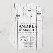 Mason Jar String Lights 5x7 bruiloft uitnodiging (Voorkant / Achterkant)