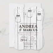 Mason Jar String Lights 5x7 bruiloft uitnodiging (Voorkant)