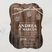 Mason Jar String Lights 5x7 Weddenschap Kaart (Voorkant / Achterkant)