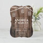 Mason Jar String Lights 5x7 Weddenschap Kaart (Staand voorkant)