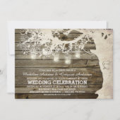 Mason Jar String Lights Barn Wood Kaart (Voorkant)