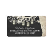 Mason Jar String Lights Boom Krijt Board Labels (Voorkant)