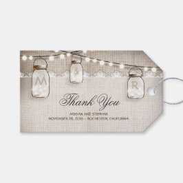 Mason Jar String Lights Burlap Wedding Cadeaulabel