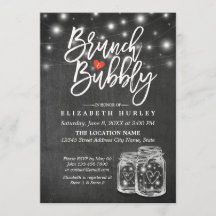 Mason Jar String Lights Chalkboard Brunch & Bubble