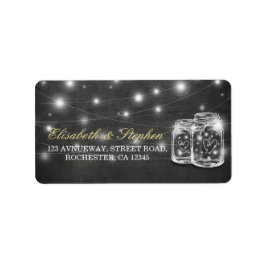 Mason Jar String Lights Chalkboard Weduwadres Etiket