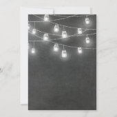 Mason Jar String Lights Graduation Party nodigt ui Kaart (Achterkant)
