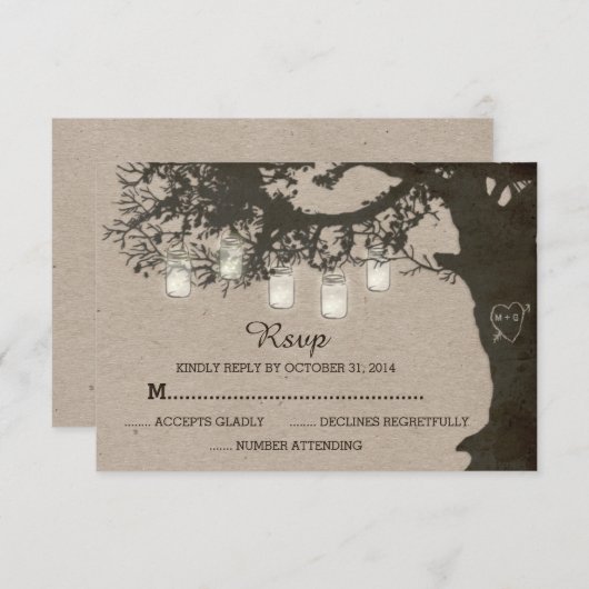 Mason Jar String Lights  RSVP (Voorkant / Achterkant)