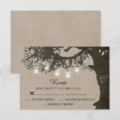 Mason Jar String Lights  RSVP Kaartje (Voorkant / Achterkant)