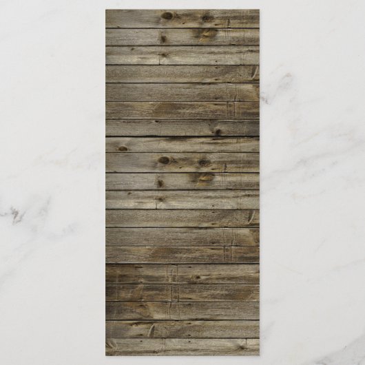 Mason Jar String Lights Rustic Tree Program Programmakaart (Achterkant)