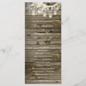 Mason Jar String Lights Rustic Tree Program Programmakaart (Voorkant)