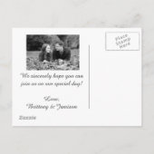 Mason Jar String Lights Rustic Tree Save the Date Aankondigingskaart (Achterkant)