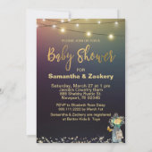 *~* Mason Jar String Lights Rustiek Baby shower Kaart (Achterkant)