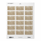 Mason Jar String Lights Rustieke Burlap Tree Etiket (Full Sheet)