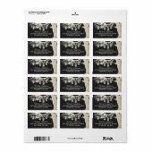 Mason Jar String Lights Rustieke Burlap Tree Grijs Etiket (Full Sheet)