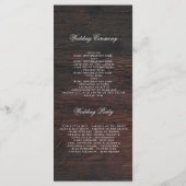 Mason Jar String Lights Rustieke Trouwprogramma's Programmakaart (Achterkant)